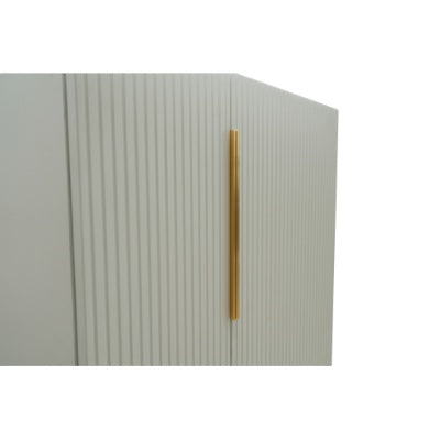 Luxury Modern White Sideboard Cabinet With Gold Handles For Kitchen, Dining Room Furniture Organizer