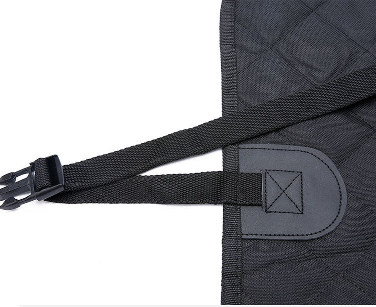 Dog Car Seat Cover - Hammock Style w/ Mesh Window, Zipper, & Storage Pocket