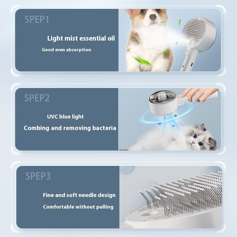 Animal Hair Remover Brush Dog And Cat Steam Brush Pet Self Cleaning Dog Brush Grooming Removes Cat Hairs Cat Dog Accessories Pet Products ,must put direct address no PO box